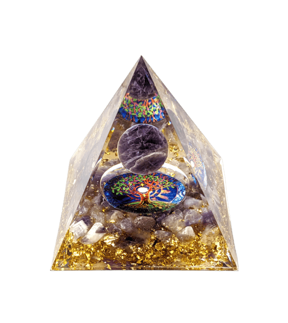 Orgonite Pyramid Amethyst Tree of Life