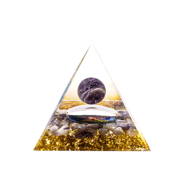Orgonite Pyramid Amethyst Tree of Life
