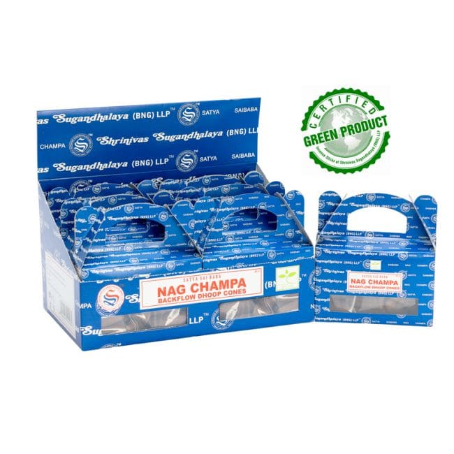 Backflow Cones Satya Nag Champa set of 6