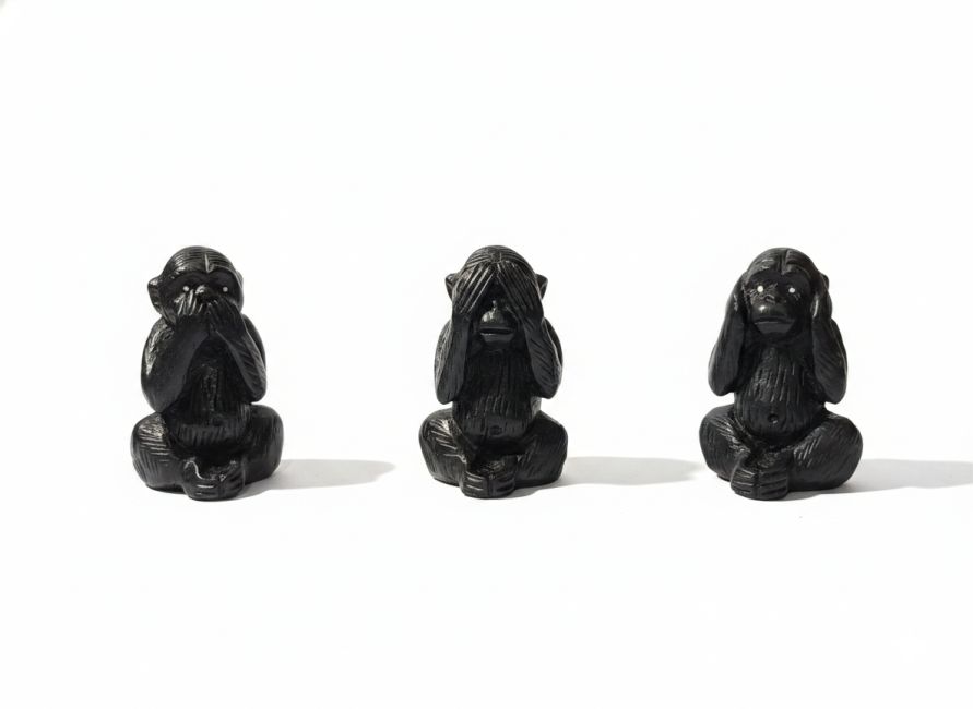 incense at 3 resin incense holders wise monkeys 5.50cm