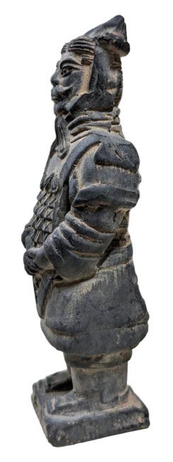 Black Terracotta Warrior Statue 12cm