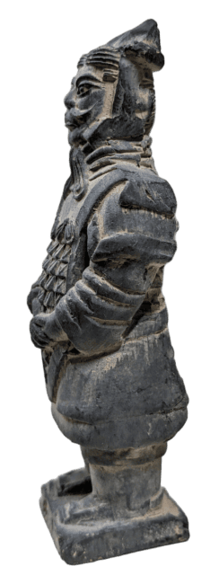 Black Terracotta Warrior Statue 12cm