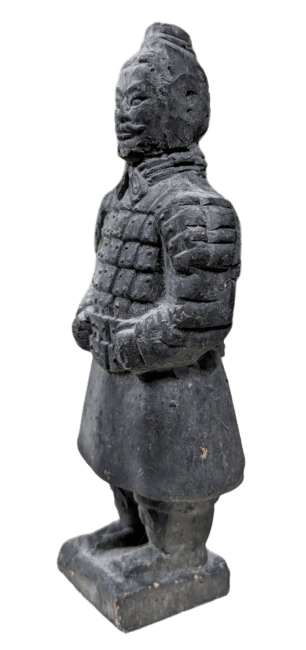 Black Terracotta Warrior Statue 12cm