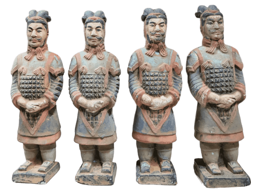 Antique Colorful Statue in Terracotta General 16cm X 4 pcs