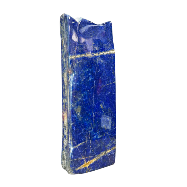 incense at Polished Lapis Lazuli block 1,977 kg