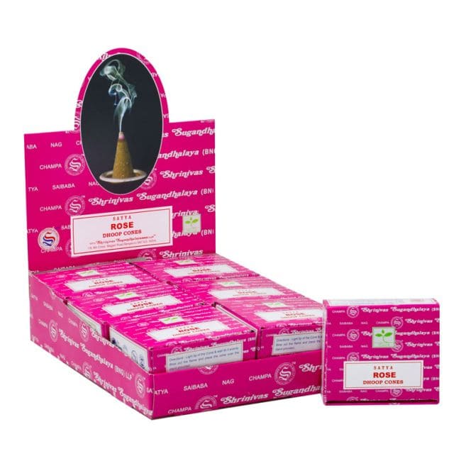 Rose satya incense cones