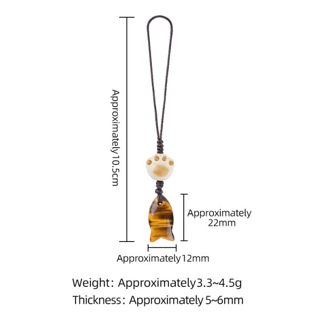 incense at Tiger's Eye Fish Bag Charms x3|gb
