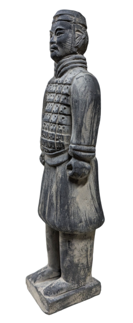Black Terracotta Knight Statue 22cm