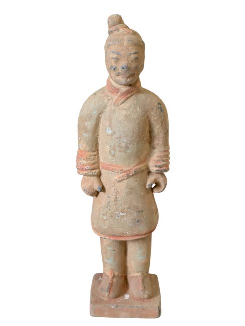 Antique Terracotta Warrior Colorful Statue 25cm