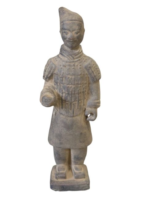 Black Terracotta Warrior Statue 25cm