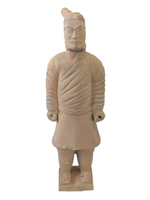 Antique Terracotta Warrior Colorful Statue 25cm