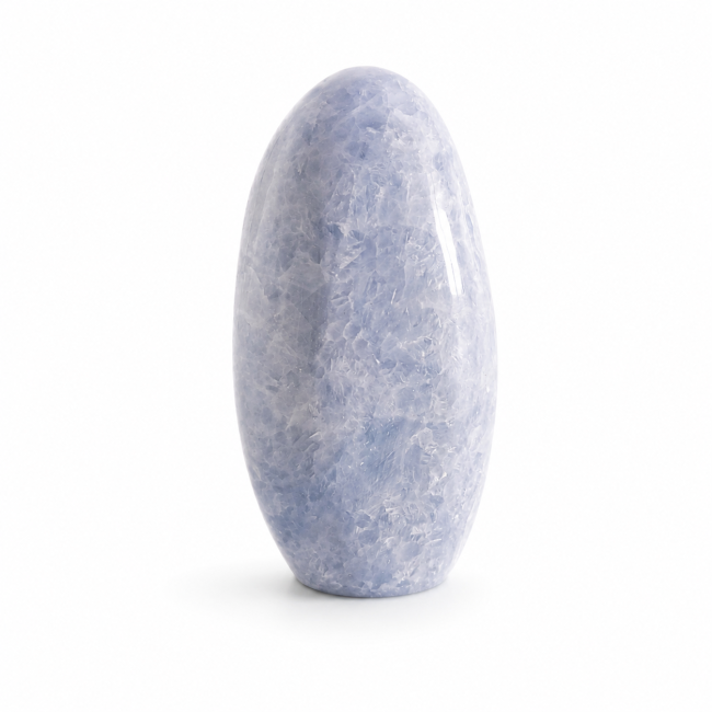 polished blue calcite 1.420 kg