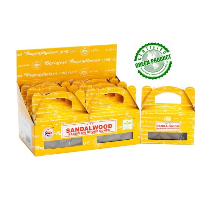 Backflow Cones Satya Sandalwood set of 6