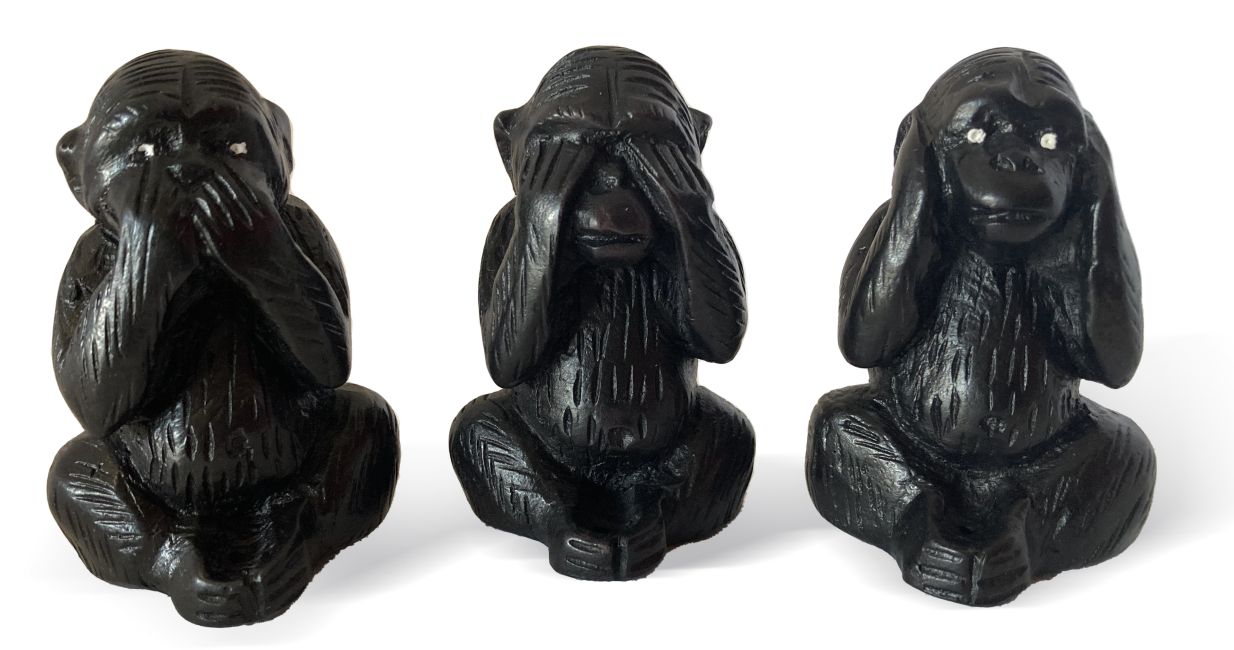 Set of 3 wise monkeys