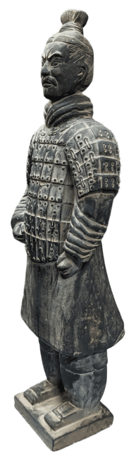 Black Terracotta Warrior Statue 50cm