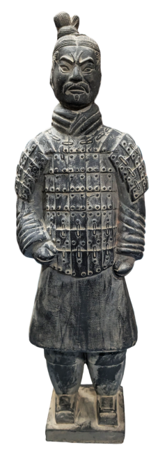 Black Terracotta Warrior Statue 50cm