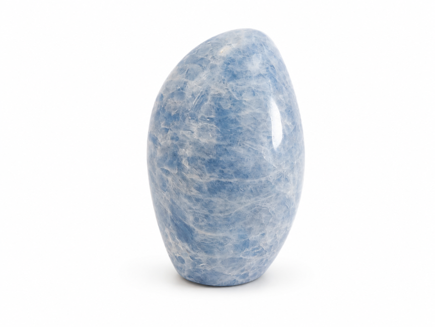 polished blue calcite 2.232 kg