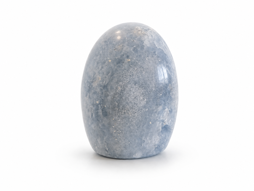 polished blue calcite 1.298 kg