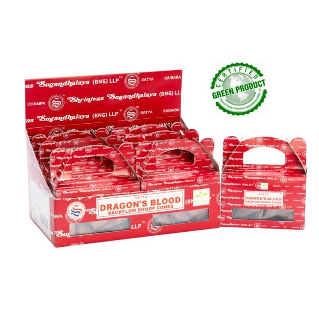 incense at Backflow Cones Satya Dragon's Blood set of 6