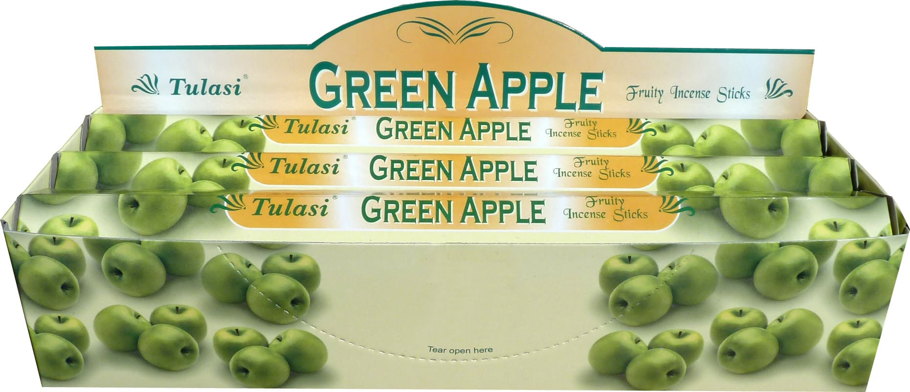 Incense tulasi sarathi green apple hex 20g