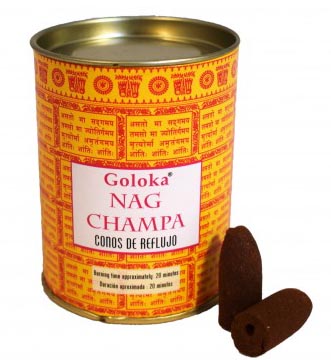 Goloka Nag Champa backflow cones set of 6