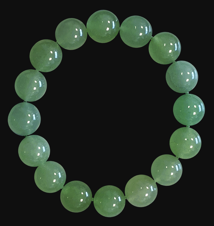 12mm pearls Green Aventurine bracelet