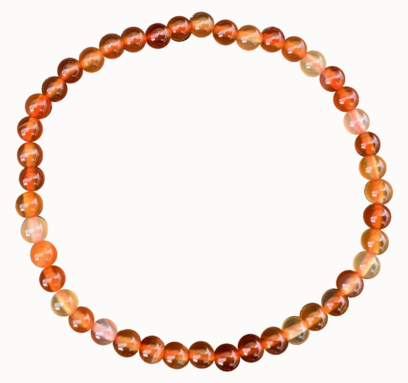 Cornaline A pearls bracelet 4mm