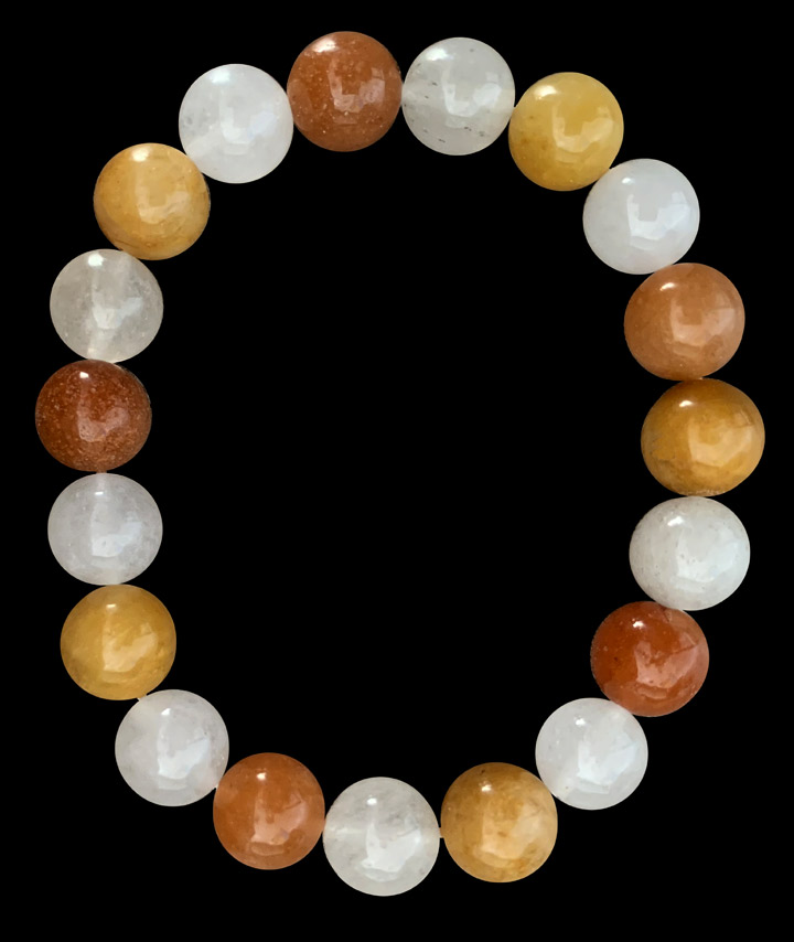 Jade multicolor 10mm pearls bracelet