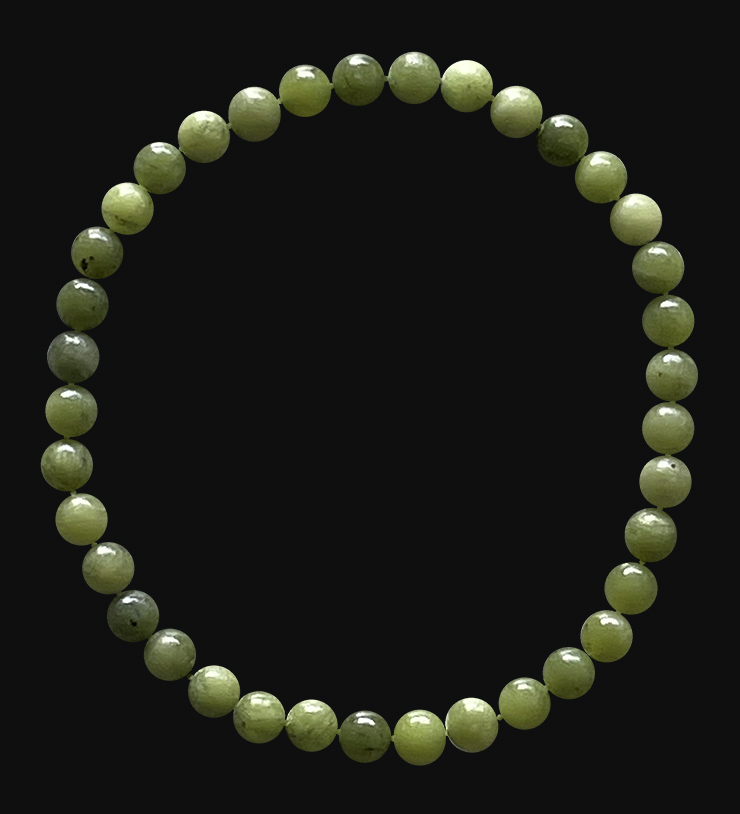 Jade Nephrite A 4mm pearls bracelet