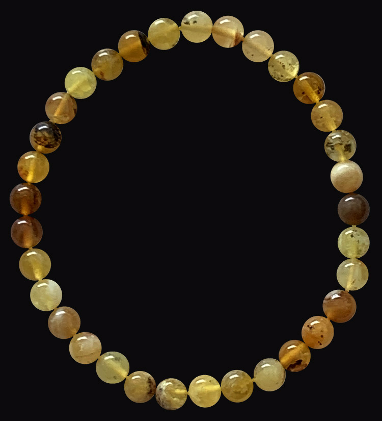 6mm pearls Yellow Opal A bracelet