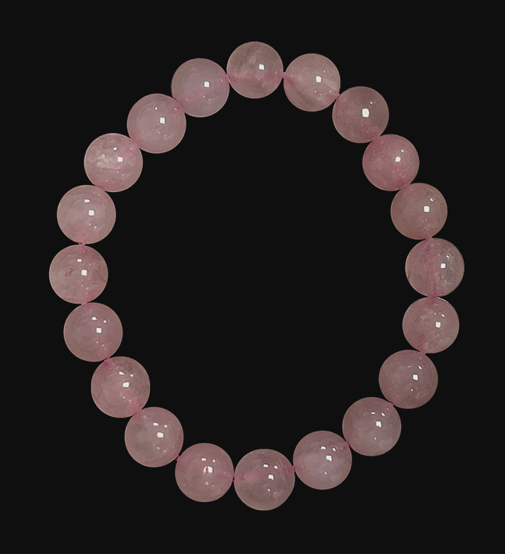 Rose quartz A 10mm pearls brace