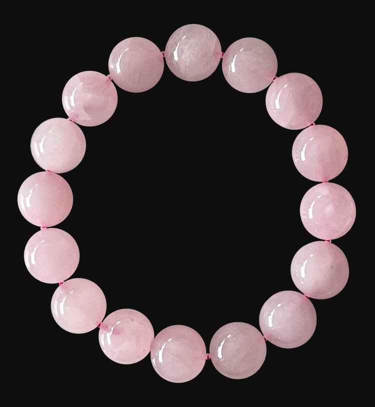 Rose quartz  A 12mm pearls brace