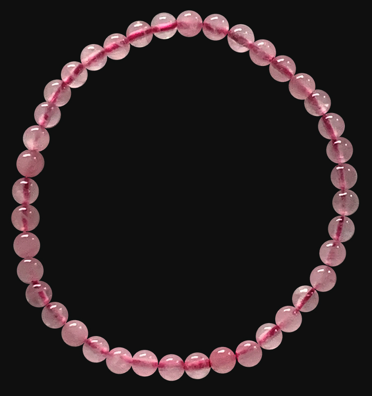 Rose Quartz A 4mm pearls bracelet