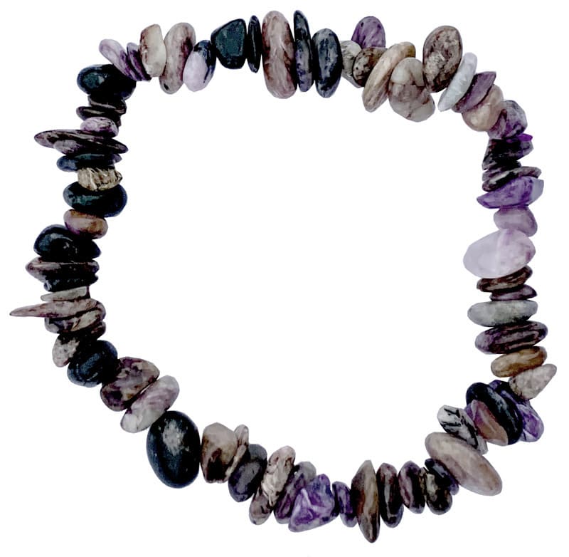 Russian Charoite A chips bracelet 18cm