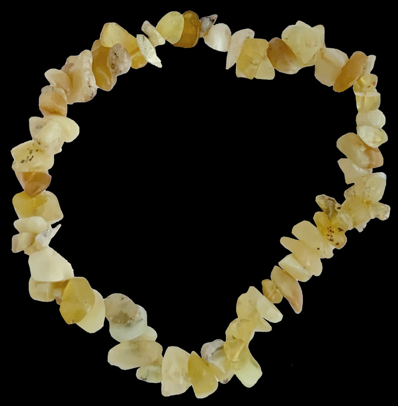 Yellow Opal chips bracelet 18cm