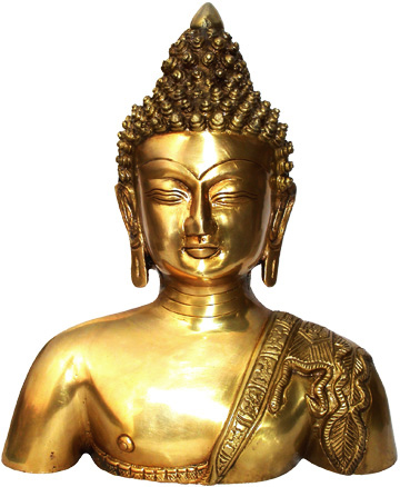 Brass buddha chest 19cm