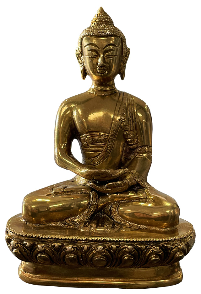 Brass Meditation Buddha 19cm