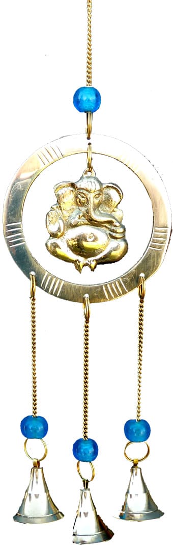Ganesha brass wind chime 29cm