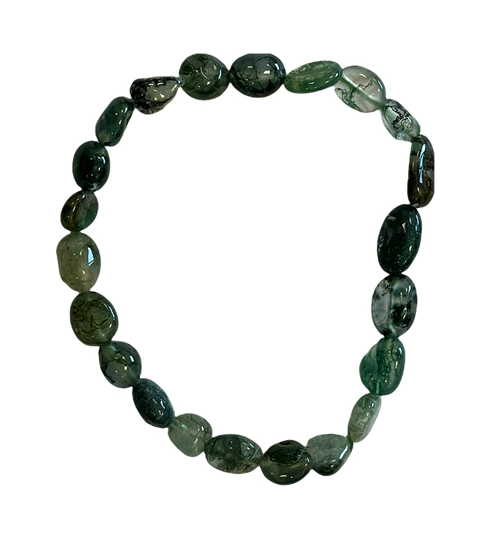 Moss Agate A tumbled stones bracelet