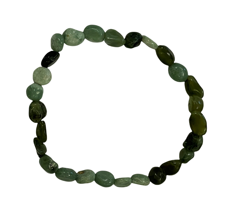 Jade Nephrite tumbled stone bracelet