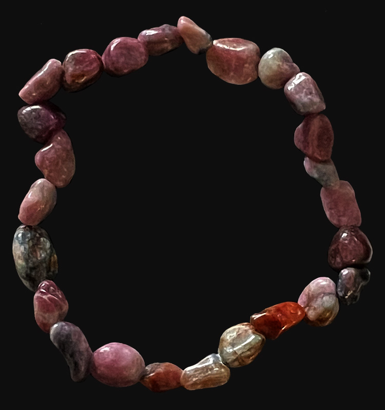 Rubis Saphir tumbled stones bracelet