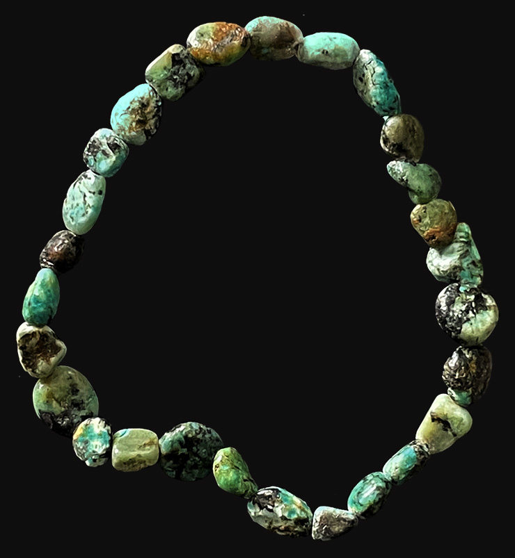 Natural African turquoise tumbled stones bracelet