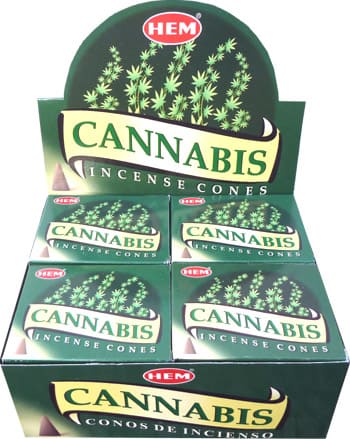 Cannabis hem incense cones