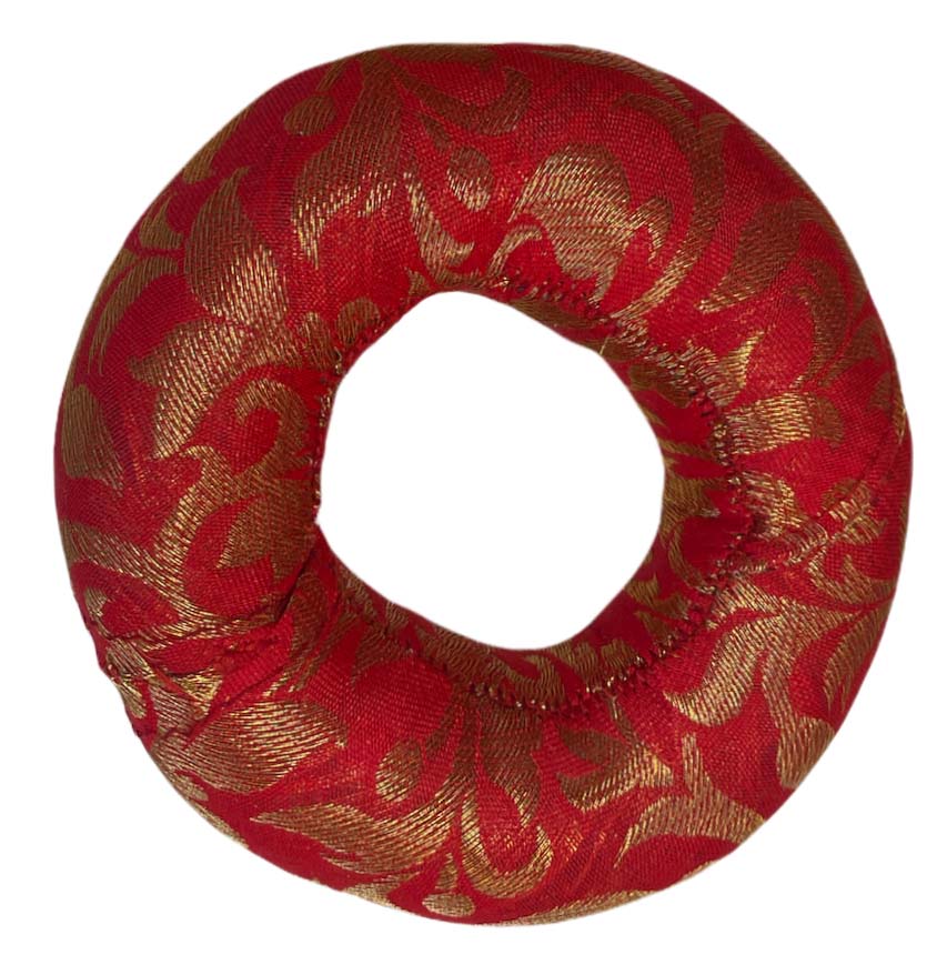 Round red cushion for singing bowl 10cm
