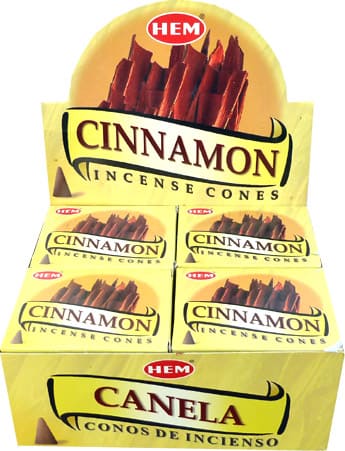 Cinnamon hem incense cones