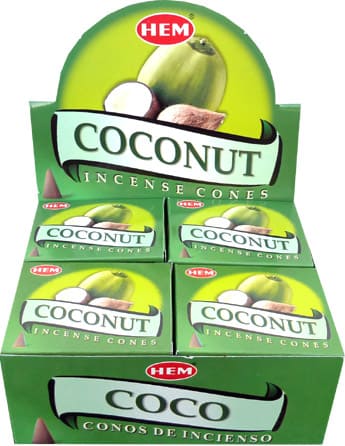 Coconut hem incense cones