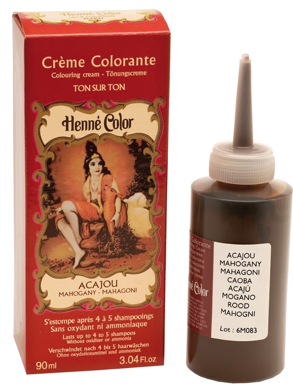 Pack of 3 mahogany henna coloring creams 90ml