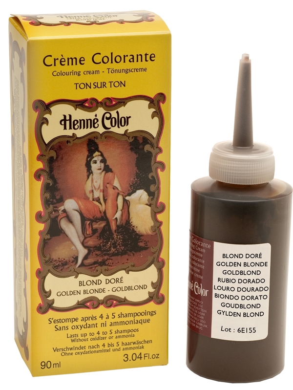 Pack of three golden blonde henna coloring creams 90ml