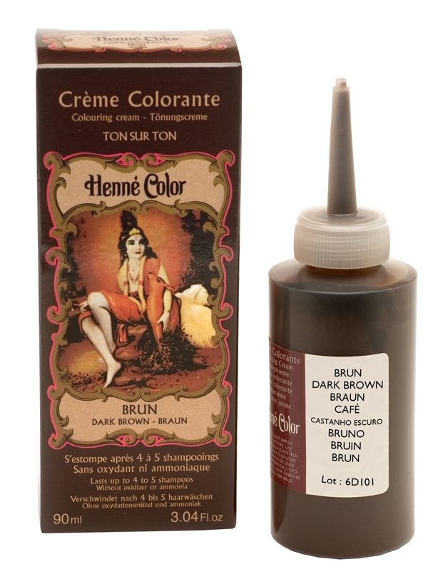 Pack of 3 brown henna coloring creams 90ml