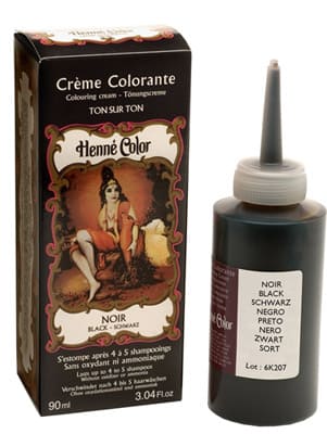 Pack of 3 black henna coloring creams 90ml